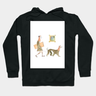 Artist and her Dog Hoodie